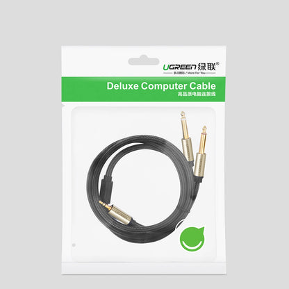 Ugreen audio cable mini jack 3.5 mm - 2 x jack 6.35 mm 2 m gray (AV126)_4