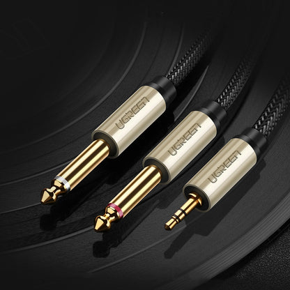 Ugreen audio cable mini jack 3.5 mm - 2 x jack 6.35 mm 2 m gray (AV126)_1