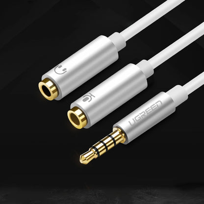 Ugreen cable cable headphone splitter mini jack 3.5 mm - 2 x mini jack 3.5 mm (microphone + stereo output) black (AV141)_1