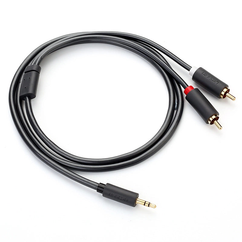 Ugreen AV102 10511 cable 3.5 mm mini jack (male) / 2RCA (male) 1.5m - gray_3