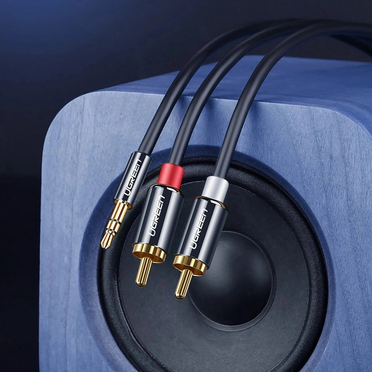 Ugreen AV116 10583 audio cable mini jack 3.5mm (male) / 2RCA (male) 1.5m - black_9