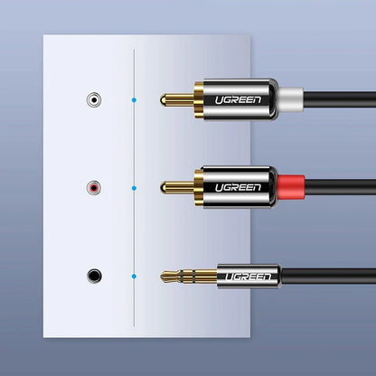 Ugreen AV116 10583 audio cable mini jack 3.5mm (male) / 2RCA (male) 1.5m - black_13