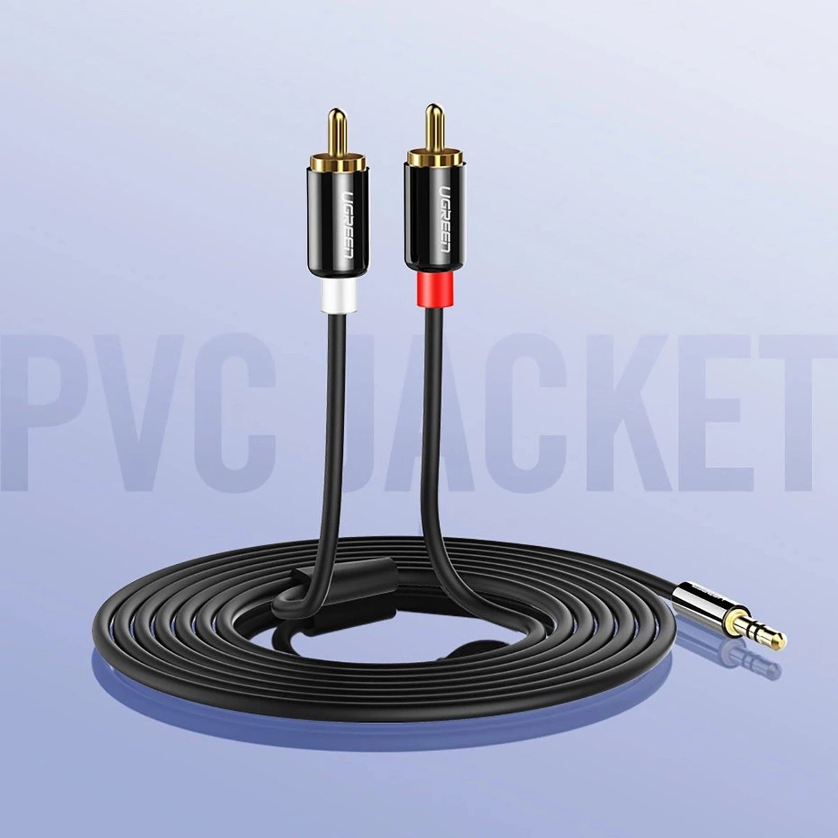 Ugreen AV116 10583 audio cable mini jack 3.5mm (male) / 2RCA (male) 1.5m - black_15