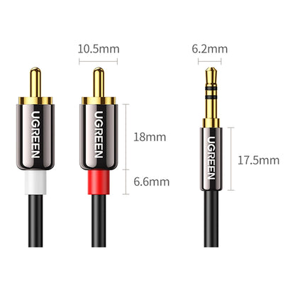 Ugreen AV116 10583 audio cable mini jack 3.5mm (male) / 2RCA (male) 1.5m - black_3