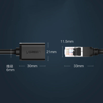 Ugreen NW112 11278 Network Ethernet Cable RJ45 (female) - RJ45 (male) F/UTP Cat. 6 1 Gbps 0.5m - black_8