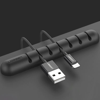 Ugreen LP114 self-adhesive cable organizer for 7 cables - black_1