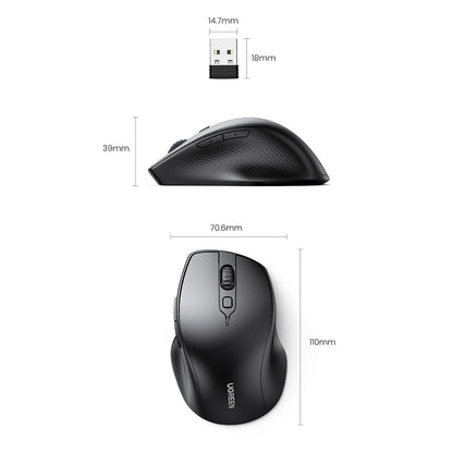 Ugreen ergonomic wireless computer mouse black (MU101)_7
