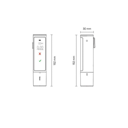 Electronic Breathalyzer Baseus SafeJourney Pro (Grey)_32