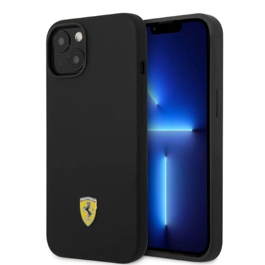 Ferrari FEHMSIP14SBK iPhone 14 6.1&quot; black/black hardcase Silicone Metal Logo Magsafe_0
