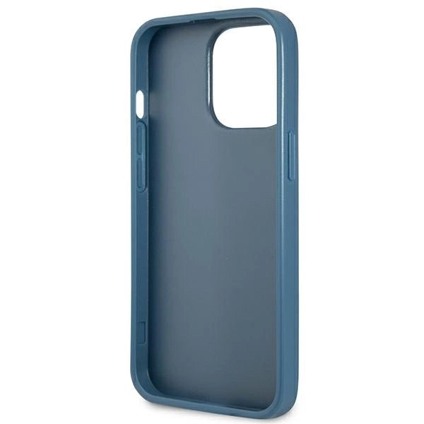 Guess 4G Triangle Logo Cardslot Case for iPhone 13 Pro / 13 - Blue_6