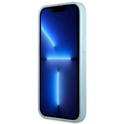 Guess Saffiano 4G Small Metal Logo Case for iPhone 13 Pro / 13 - Blue_4