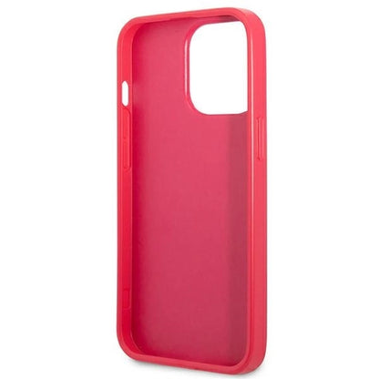 Guess Saffiano 4G Small Metal Logo case for iPhone 13 Pro / 13 - pink_5