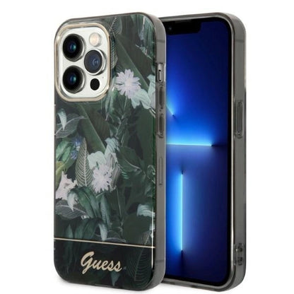 Guess GUHCP14LHGJGHA iPhone 14 Pro 6.1" green/green hardcase Jungle Collection_0