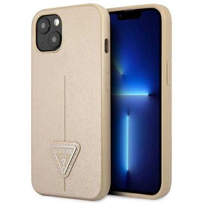 Guess GUHCP14MPSATLE iPhone 14 Plus 6.7" beige/beige hardcase SaffianoTriangle Logo_0