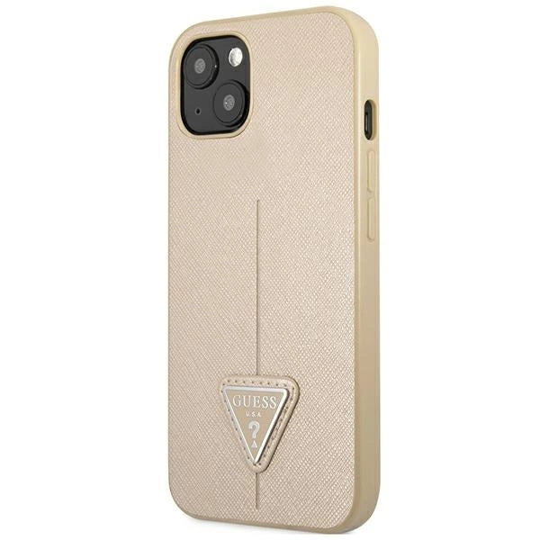 Guess GUHCP14MPSATLE iPhone 14 Plus 6.7" beige/beige hardcase SaffianoTriangle Logo_1