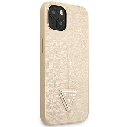 Guess GUHCP14MPSATLE iPhone 14 Plus 6.7" beige/beige hardcase SaffianoTriangle Logo_3
