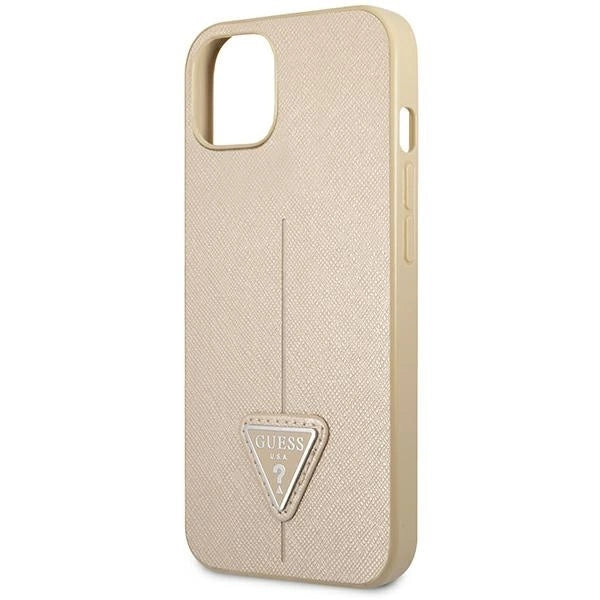 Guess GUHCP14MPSATLE iPhone 14 Plus 6.7" beige/beige hardcase SaffianoTriangle Logo_5