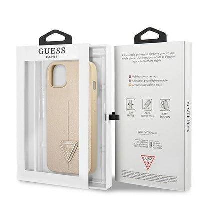 Guess GUHCP14MPSATLE iPhone 14 Plus 6.7" beige/beige hardcase SaffianoTriangle Logo_7