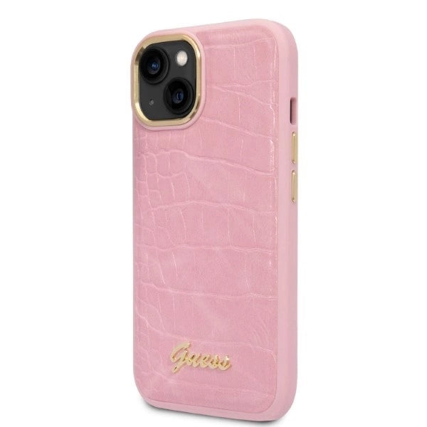 Guess Croco Collection case for iPhone 14 - pink_1