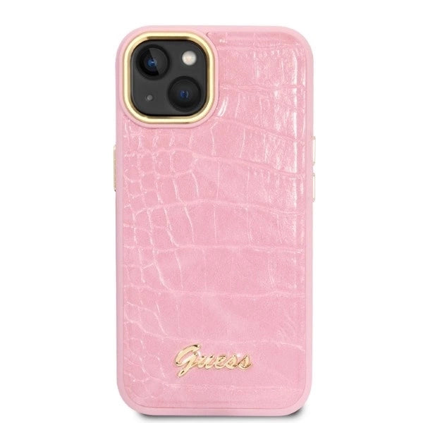 Guess Croco Collection case for iPhone 14 - pink_2