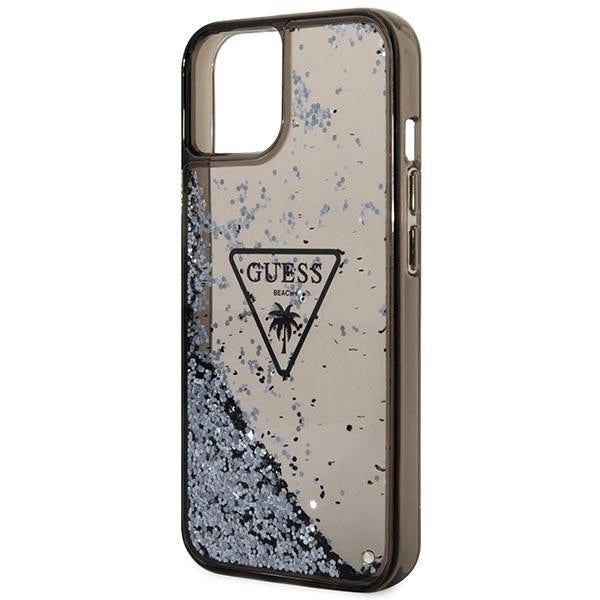 Guess GUHCP14SLFCTPK iPhone 14 6.1" black/black hardcase Liquid Glitter Palm Collection_5