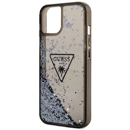 Guess GUHCP14SLFCTPK iPhone 14 6.1" black/black hardcase Liquid Glitter Palm Collection_5