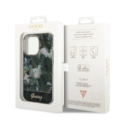 Guess Jungle Collection case for iPhone 14 Pro Max - green_7