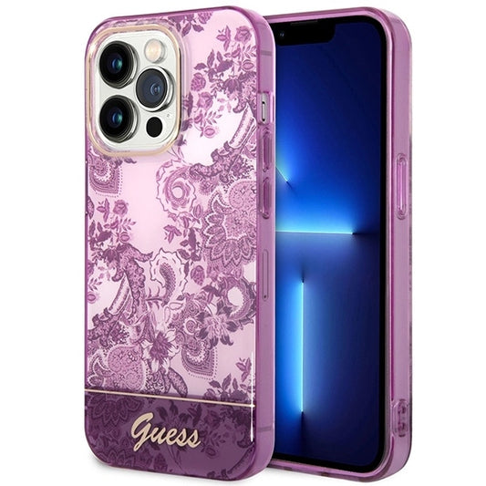 Guess Porcelain Collection case for iPhone 14 Pro Max - fuchsia_0