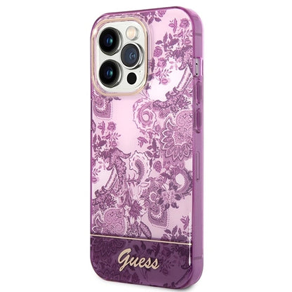 Guess Porcelain Collection case for iPhone 14 Pro Max - fuchsia_1