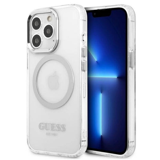 Guess Metal Outline MagSafe case for iPhone 13 Pro / iPhone 13 - silver_0