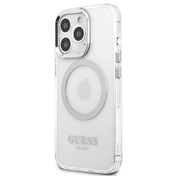 Guess Metal Outline MagSafe case for iPhone 13 Pro / iPhone 13 - silver_1