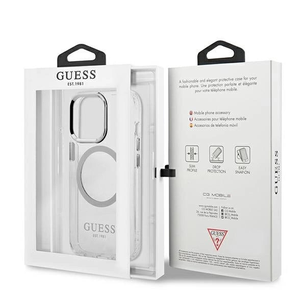 Guess Metal Outline MagSafe case for iPhone 13 Pro / iPhone 13 - silver_7
