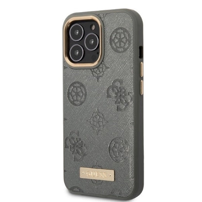 Guess GUHMP13LSAPSTG iPhone 13 Pro / 13 6.1&quot; grey/grey hardcase Peony Logo Plate MagSafe_1