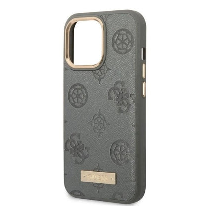 Guess GUHMP13LSAPSTG iPhone 13 Pro / 13 6.1&quot; grey/grey hardcase Peony Logo Plate MagSafe_5