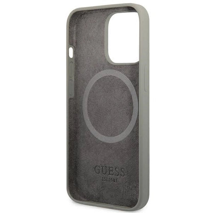 Guess GUHMP13LSPLG iPhone 13 Pro / 13 6.1&quot; grey/grey hard case Silicone Logo Plate MagSafe_6