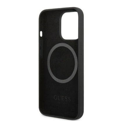 Guess GUHMP13LSPLK iPhone 13 Pro / 13 6.1&quot; black/black hard case Silicone Logo Plate MagSafe_6