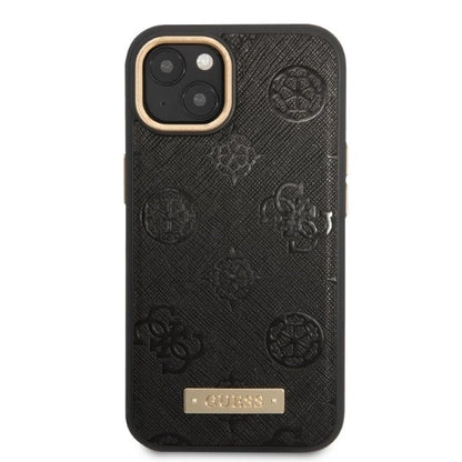Guess GUHMP13MSAPSTK iPhone 13 6.1" black/black hardcase Peony Logo Plate MagSafe_2
