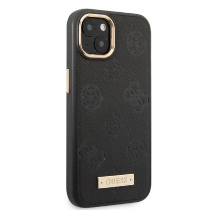 Guess GUHMP13MSAPSTK iPhone 13 6.1" black/black hardcase Peony Logo Plate MagSafe_3