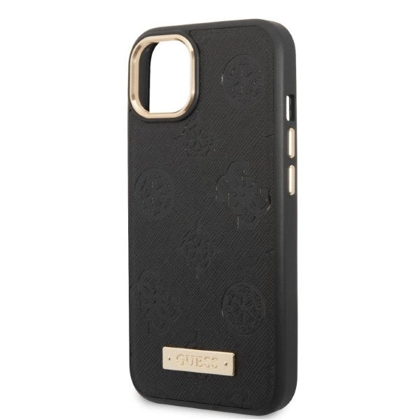 Guess GUHMP13MSAPSTK iPhone 13 6.1" black/black hardcase Peony Logo Plate MagSafe_5