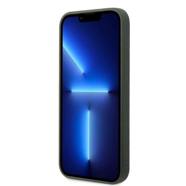 Guess GUHMP13MSBPLA iPhone 13 6.1" green/khaki hard case Silicone Logo Plate MagSafe_4