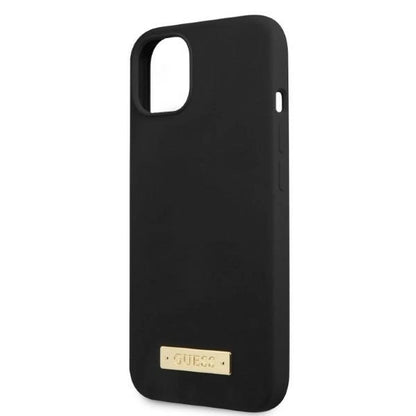 Guess GUHMP13MSPLK iPhone 13 6.1&quot; black/black hard case Silicone Logo Plate MagSafe_5