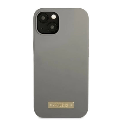 Guess GUHMP13SSPLG iPhone 13 mini 5.4" grey/grey hard case Silicone Logo Plate MagSafe_2
