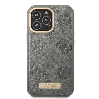 Guess GUHMP13XSAPSTG iPhone 13 Pro Max 6.7" grey/grey hardcase Peony Logo Plate MagSafe_2