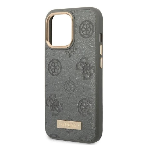 Guess GUHMP13XSAPSTG iPhone 13 Pro Max 6.7" grey/grey hardcase Peony Logo Plate MagSafe_5