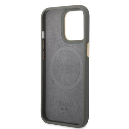 Guess GUHMP13XSAPSTG iPhone 13 Pro Max 6.7" grey/grey hardcase Peony Logo Plate MagSafe_6