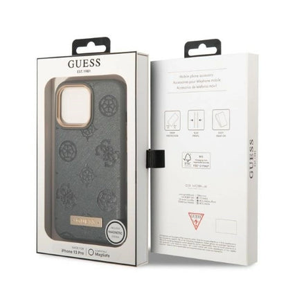 Guess GUHMP13XSAPSTG iPhone 13 Pro Max 6.7" grey/grey hardcase Peony Logo Plate MagSafe_7