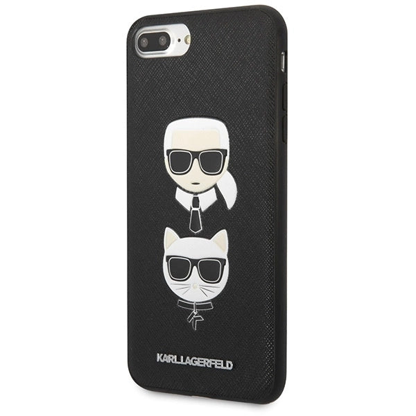 Karl Lagerfeld Saffiano Karl&amp;Choupette Head case for iPhone 7 Plus / iPhone 8 Plus - black_1