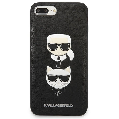Karl Lagerfeld Saffiano Karl&amp;Choupette Head case for iPhone 7 Plus / iPhone 8 Plus - black_2