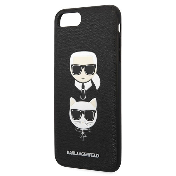 Karl Lagerfeld Saffiano Karl&amp;Choupette Head case for iPhone 7 Plus / iPhone 8 Plus - black_5