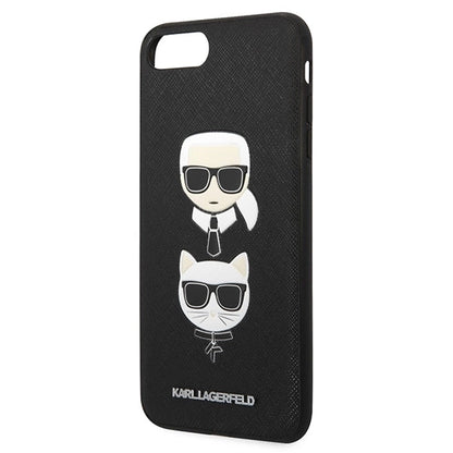 Karl Lagerfeld Saffiano Karl&amp;Choupette Head case for iPhone 7 Plus / iPhone 8 Plus - black_5